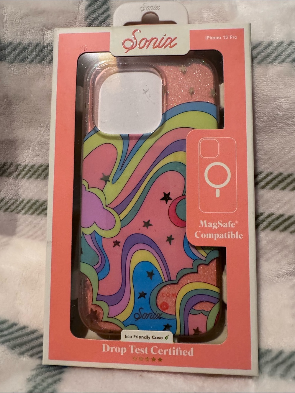 Sonix Multicolor Rainbow Swirl MagSafe iPhone Case - Pink Base